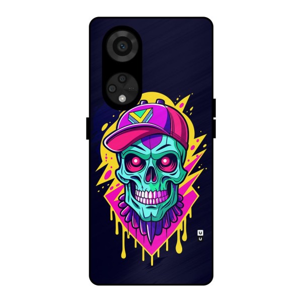 Skull In Cap Metal Back Case for Reno8 T 5G