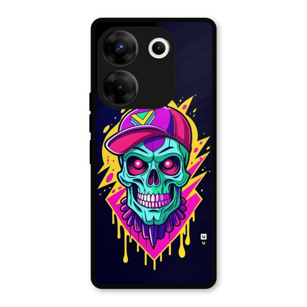 Skull In Cap Metal Back Case for Tecno Camon 20