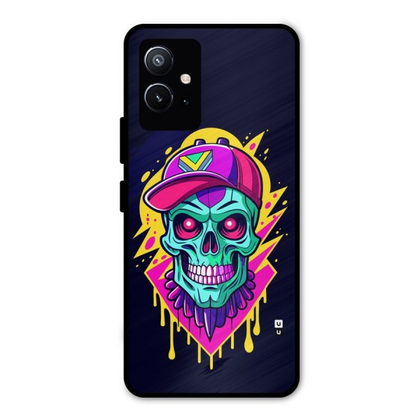 Skull In Cap Metal Back Case for Vivo T1 5G