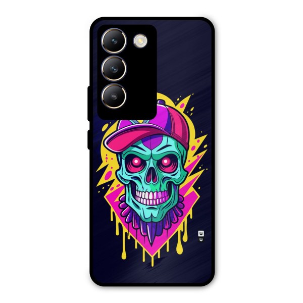 Skull In Cap Metal Back Case for Vivo T3 5G