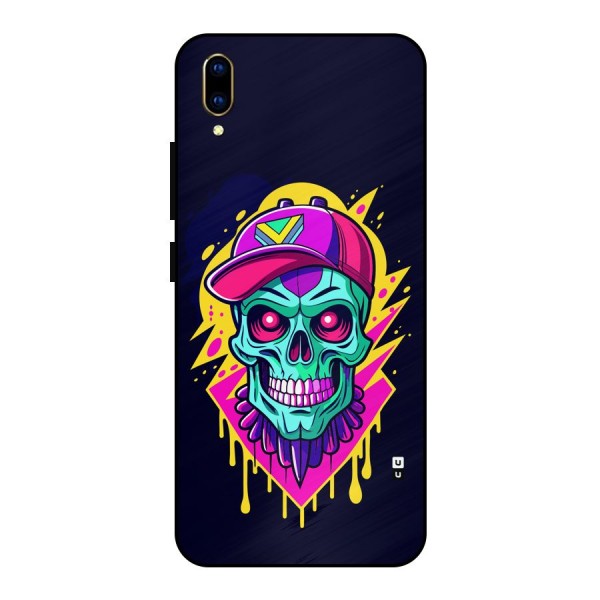 Skull In Cap Metal Back Case for Vivo V11 Pro