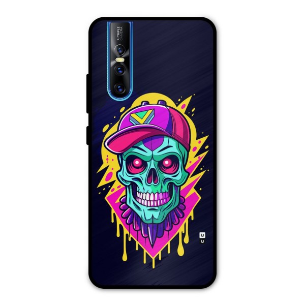 Skull In Cap Metal Back Case for Vivo V15 Pro