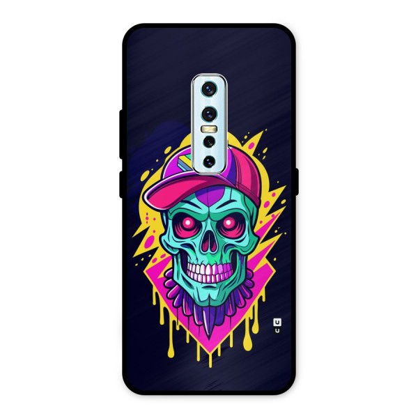 Skull In Cap Metal Back Case for Vivo V17 Pro