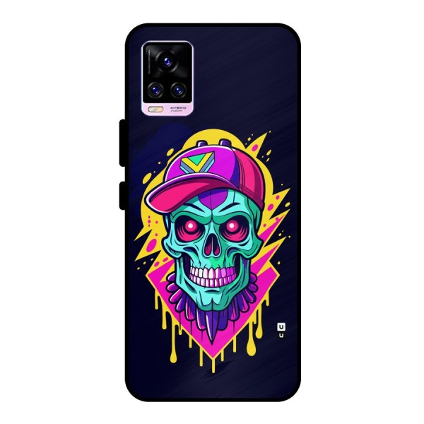 Skull In Cap Metal Back Case for Vivo V20 Pro