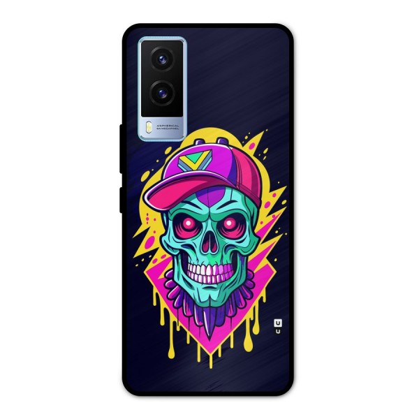 Skull In Cap Metal Back Case for Vivo V21e 5G