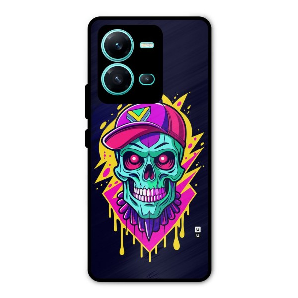 Skull In Cap Metal Back Case for Vivo V25