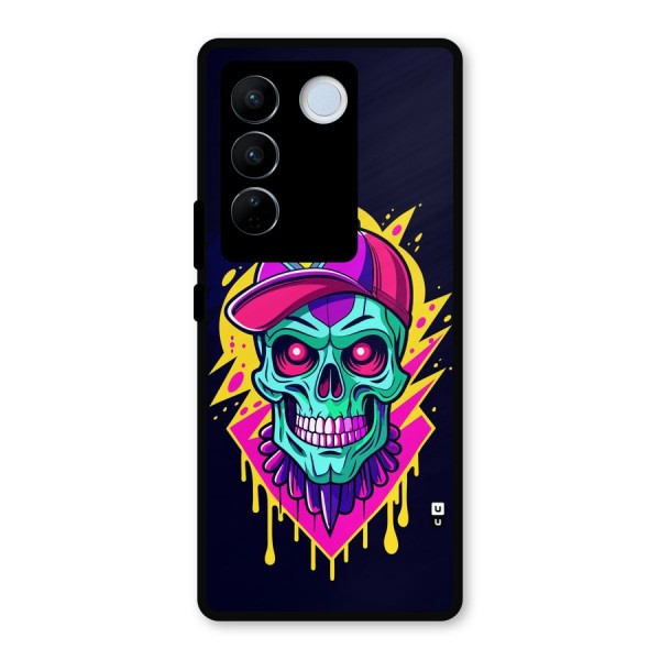 Skull In Cap Metal Back Case for Vivo V27