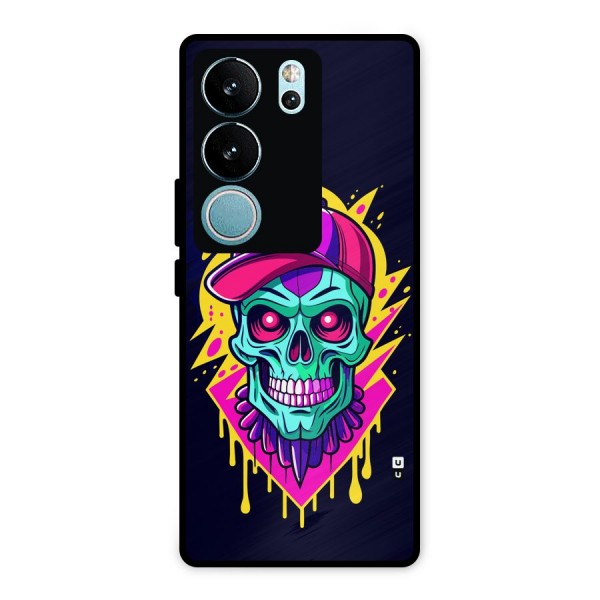 Skull In Cap Metal Back Case for Vivo V29 Pro