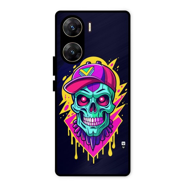 Skull In Cap Metal Back Case for Vivo V29e