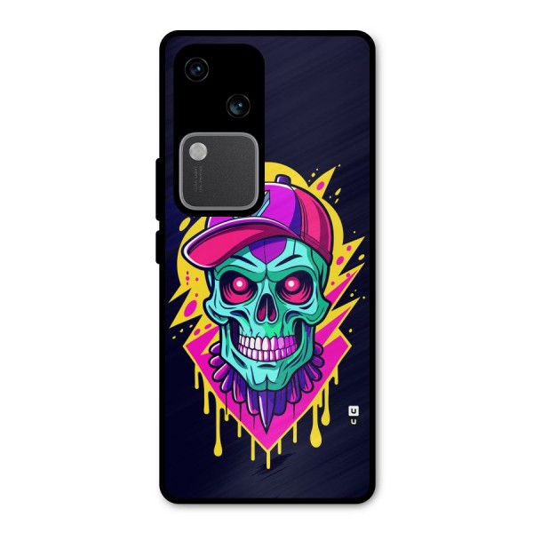 Skull In Cap Metal Back Case for Vivo V30