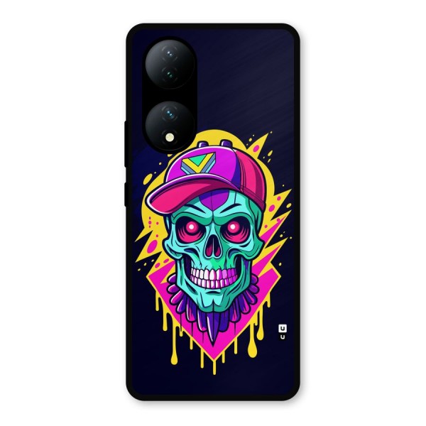 Skull In Cap Metal Back Case for Vivo Y100a