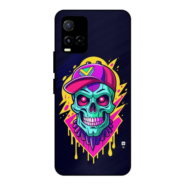 Skull In Cap Metal Back Case for Vivo Y21A