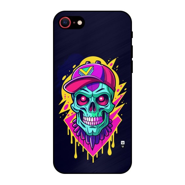 Skull In Cap Metal Back Case for iPhone 7