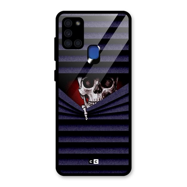 Skull Peak Glass Back Case for Galaxy A21s