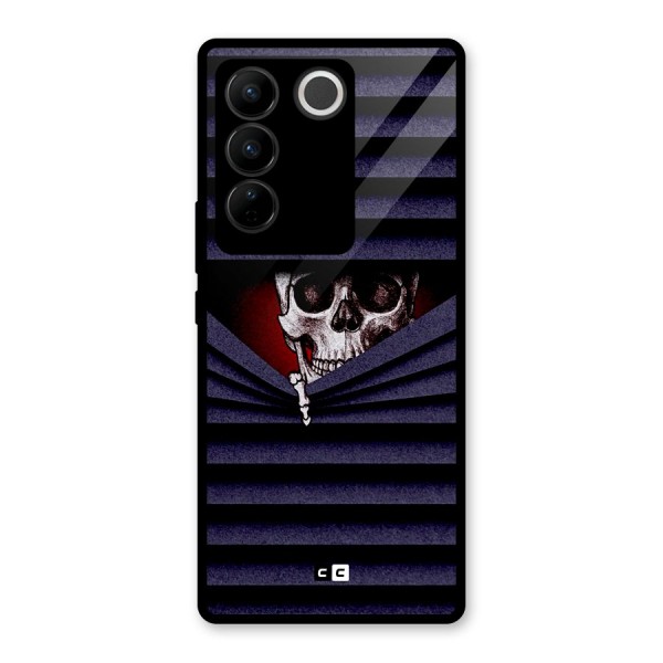 Skull Peak Glass Back Case for Vivo V27 Pro