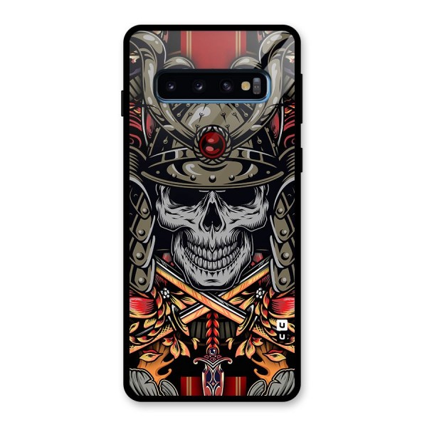 Skull Swords Snakes Glass Back Case for Galaxy S10