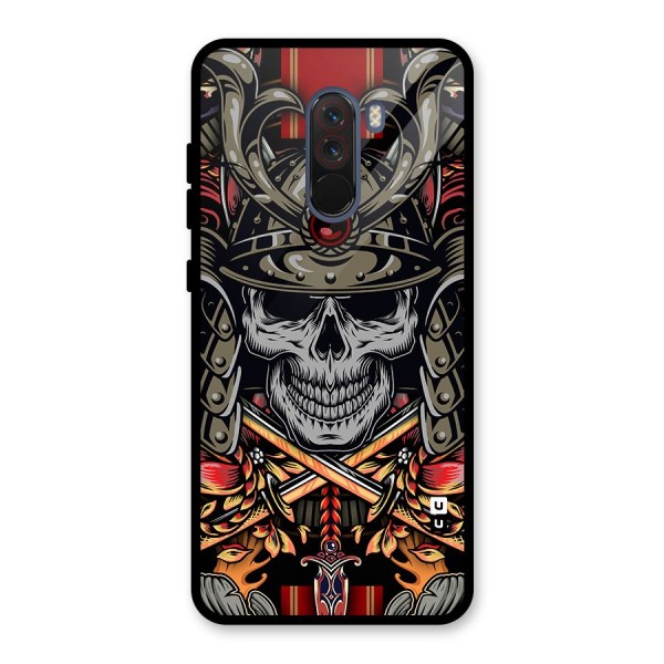 Skull Swords Snakes Glass Back Case for Poco F1