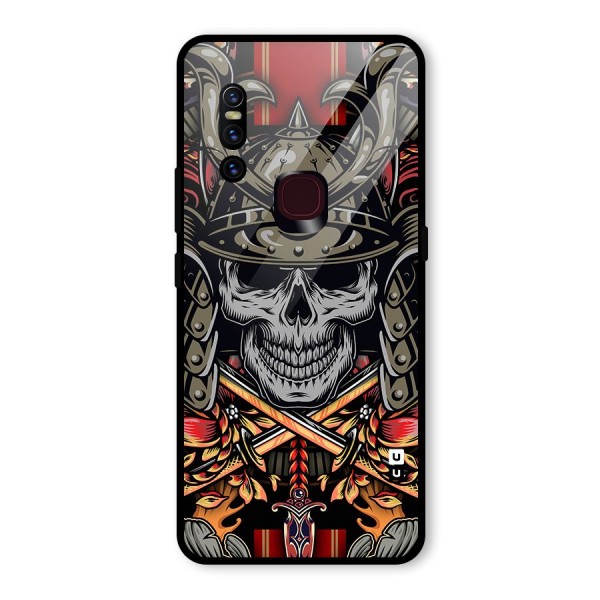 Skull Swords Snakes Glass Back Case for Vivo V15