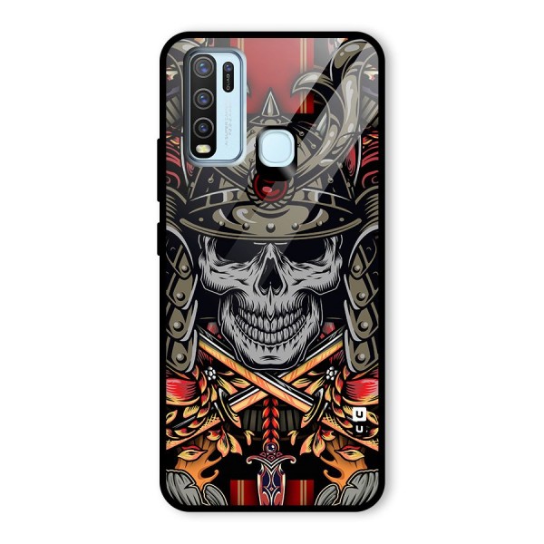 Skull Swords Snakes Glass Back Case for Vivo Y30