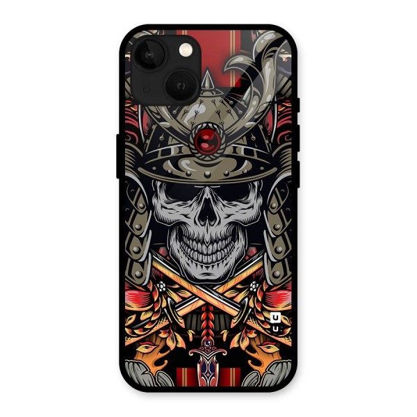 Skull Swords Snakes Glass Back Case for iPhone 13