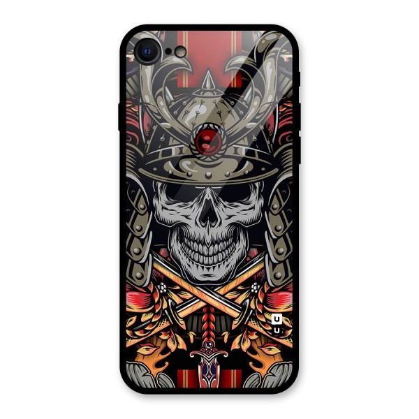 Skull Swords Snakes Glass Back Case for iPhone 8