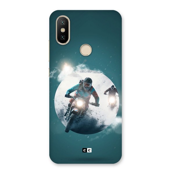 Sky Biker Back Case for Mi A2