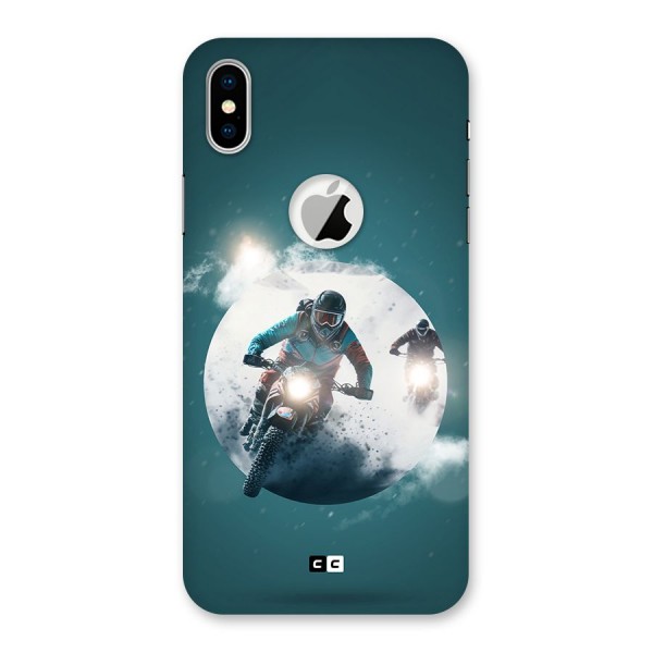 Sky Biker Back Case for iPhone XS Logo Cut