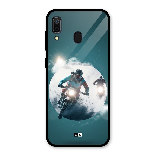 Sky Biker Glass Back Case for Galaxy A30