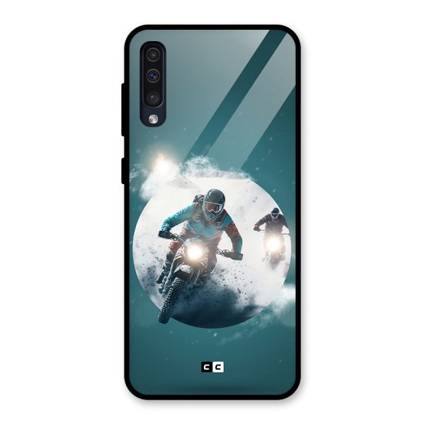 Sky Biker Glass Back Case for Galaxy A50s