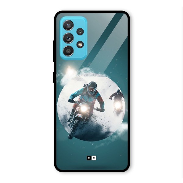 Sky Biker Glass Back Case for Galaxy A52s 5G