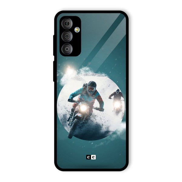 Sky Biker Glass Back Case for Galaxy F23