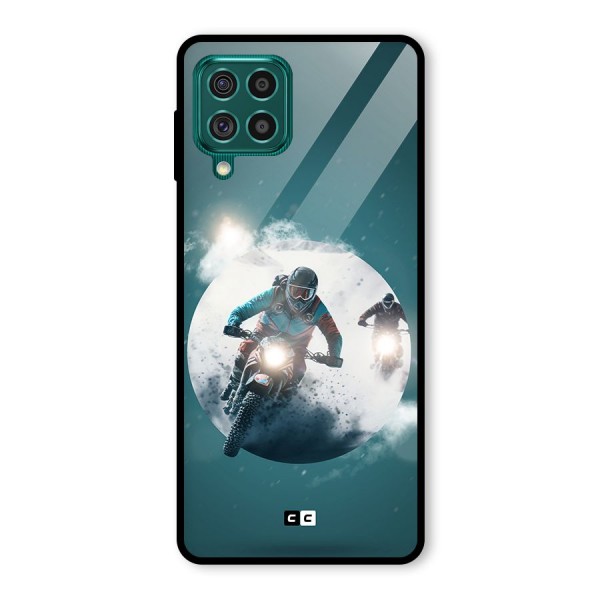 Sky Biker Glass Back Case for Galaxy F62