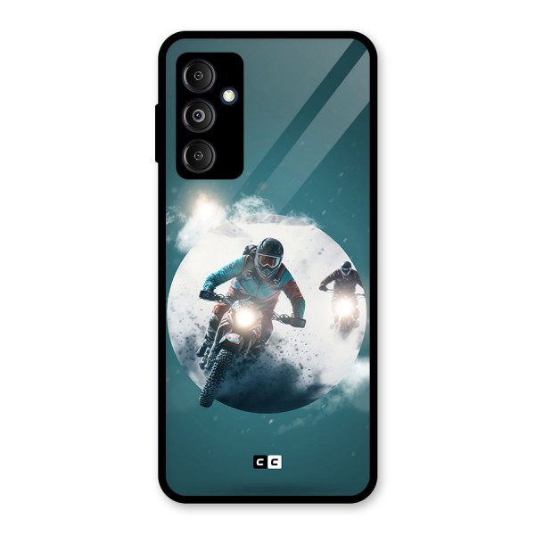 Sky Biker Glass Back Case for Galaxy M14 5G