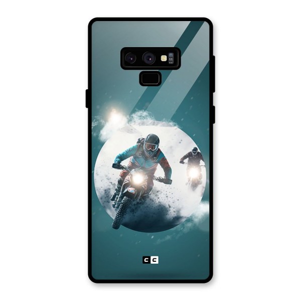 Sky Biker Glass Back Case for Galaxy Note 9