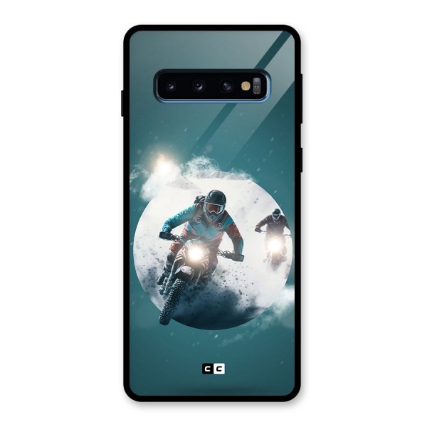 Sky Biker Glass Back Case for Galaxy S10