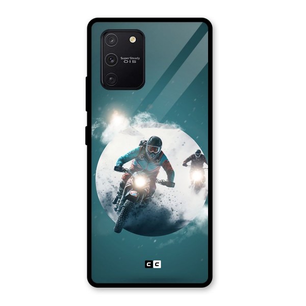 Sky Biker Glass Back Case for Galaxy S10 Lite