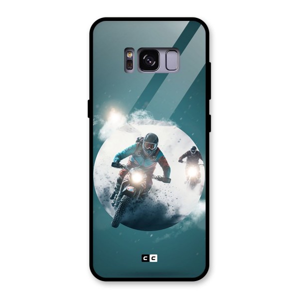 Sky Biker Glass Back Case for Galaxy S8