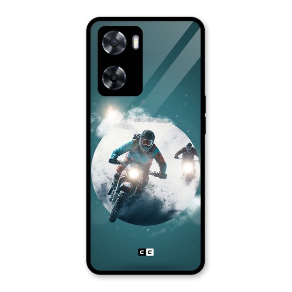 Sky Biker Glass Back Case for Oppo A57 2022