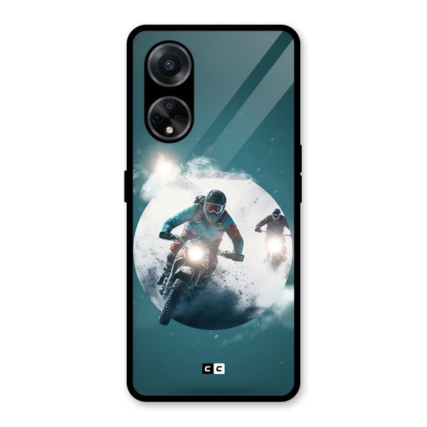 Sky Biker Glass Back Case for Oppo F23