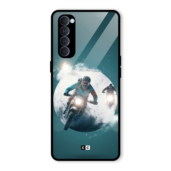 Sky Biker Glass Back Case for Oppo Reno4 Pro