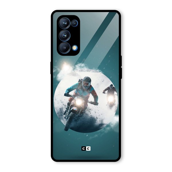 Sky Biker Glass Back Case for Oppo Reno5 Pro 5G