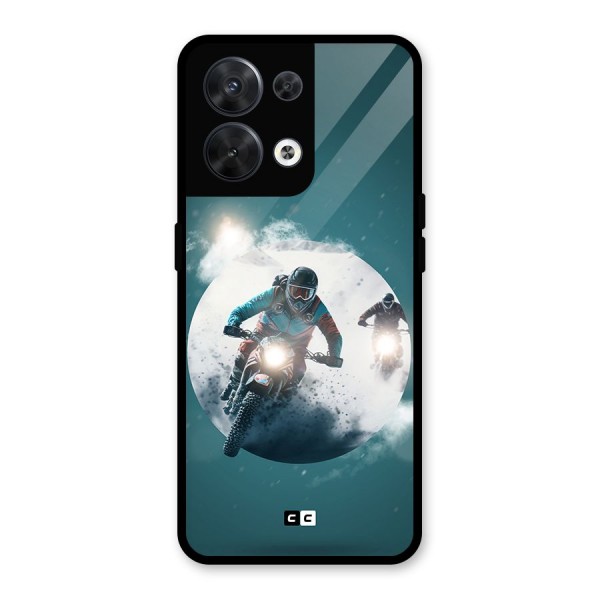 Sky Biker Glass Back Case for Oppo Reno8 5G