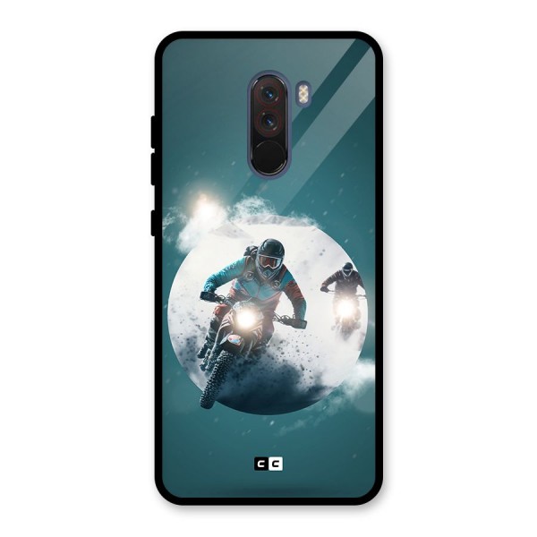 Sky Biker Glass Back Case for Poco F1