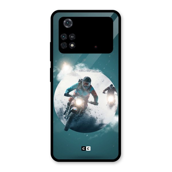 Sky Biker Glass Back Case for Poco M4 Pro 4G