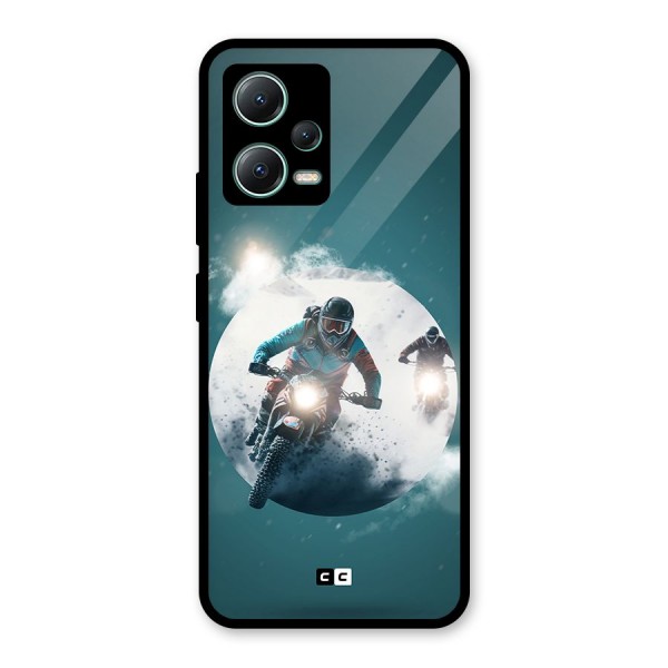 Sky Biker Glass Back Case for Poco X5