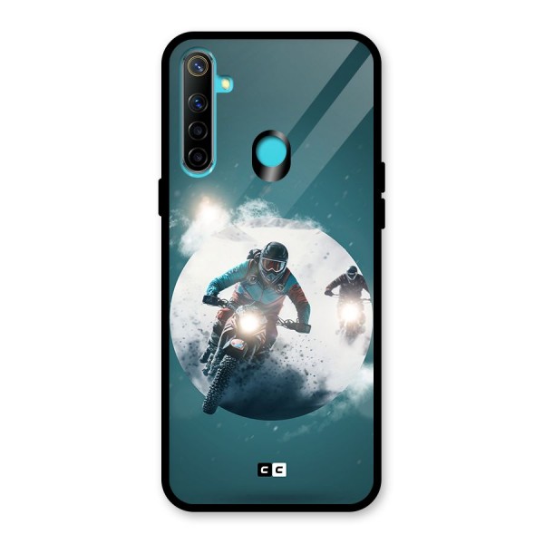 Sky Biker Glass Back Case for Realme 5