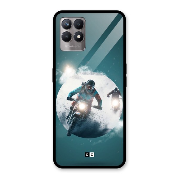 Sky Biker Glass Back Case for Realme 8i