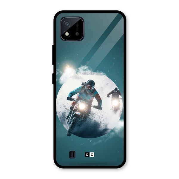 Sky Biker Glass Back Case for Realme C11 2021