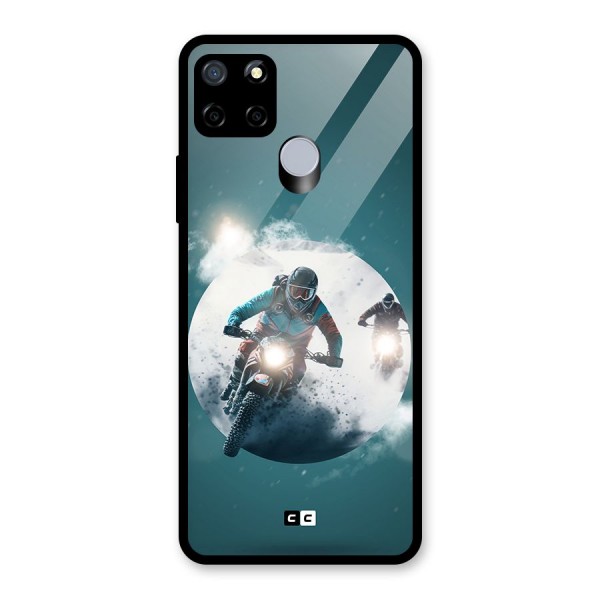 Sky Biker Glass Back Case for Realme C12