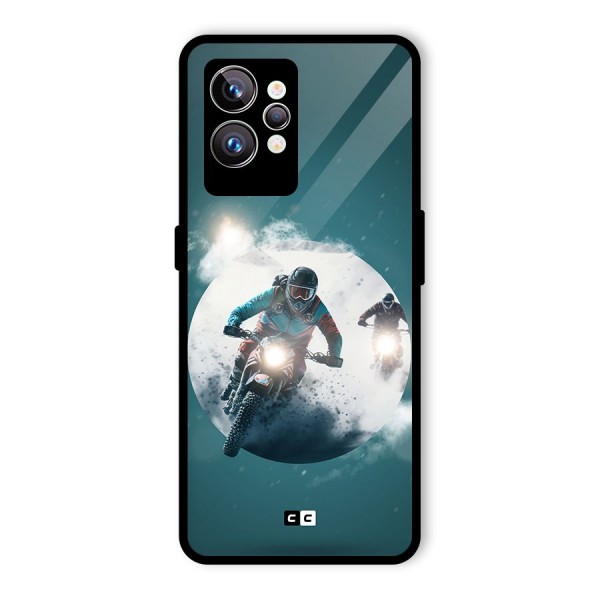 Sky Biker Glass Back Case for Realme GT2 Pro